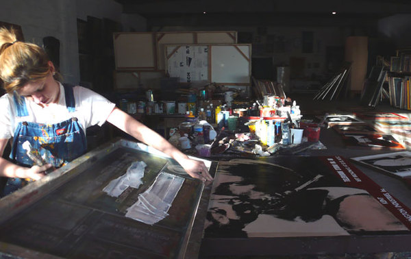 Artist at work
