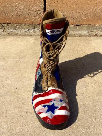 'Footsteps to Freedom'
Hand painted war torn boot for traveling exhibit.